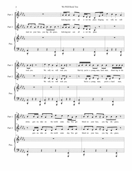 We Will Rock You For 2 Part Choir Page 2