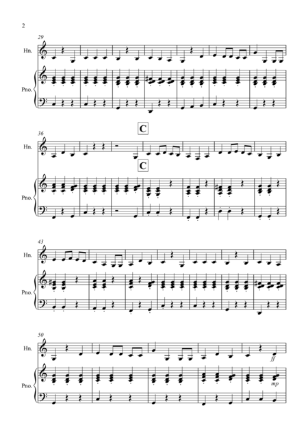We Wish You A Merry Christmas For French Horn And Piano Page 2