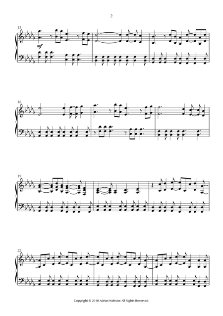 Weavers Song Crusaderbeach Beautiful Relaxing Piano Solo Page 2