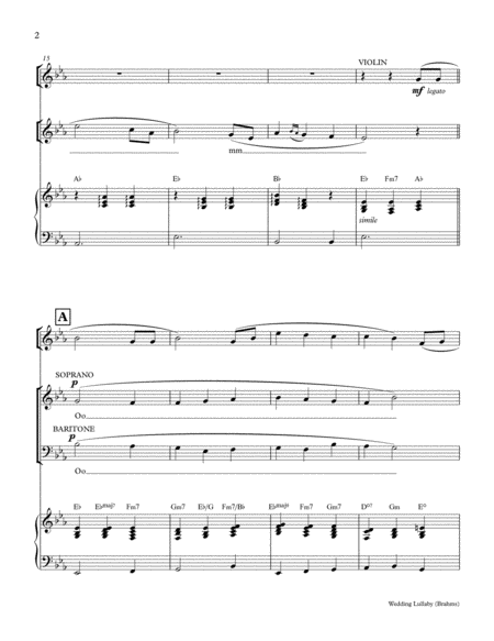 Wedding Lullaby Brahms Page 2