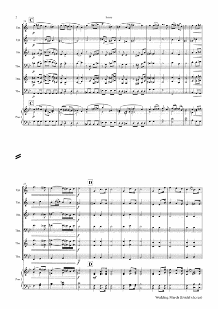 Wedding March Bridal Chorus Lohengrin Brass Quartet Page 2