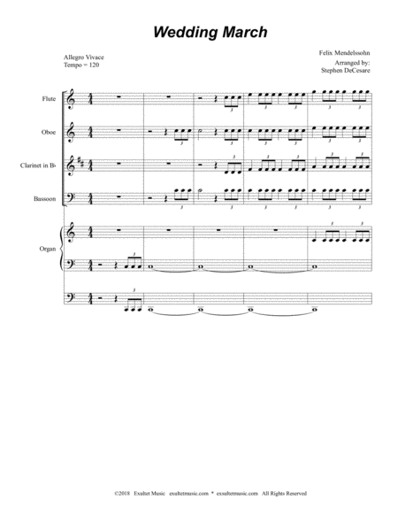 Wedding March For Woodwind Quartet Page 2