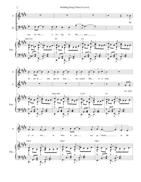 Wedding Song There Is Love For Satb Page 2