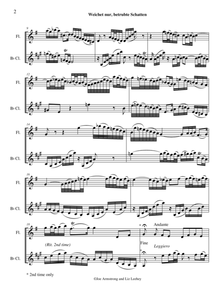 Weichet Nur Betrubte Schatten Depart Now Sad Shadows From Cantata Bwv 202 Page 2