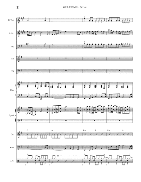 Welcome Instrumental Parts For Satb Choral Arrangement Page 2