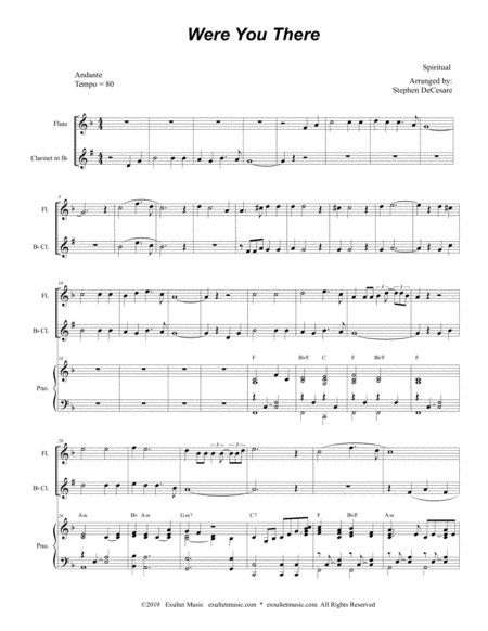 Were You There Duet For Flute And Bb Clarinet Page 2