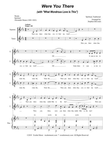 Were You There With What Wondrous Love Is This For 2 Part Choir Soprano Tenor Page 2