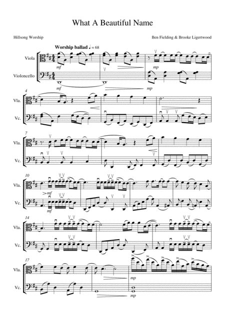 What A Beautiful Name String Duo Viola Cello Page 2