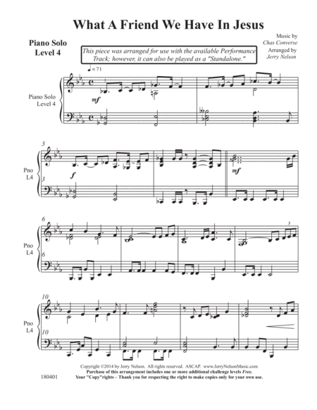 What A Friend We Have In Jesus V2 2 For 1 Piano Arrangements Page 2