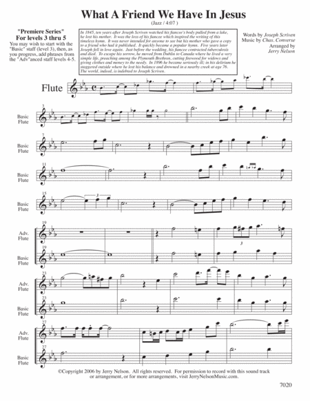 What A Friend We Have In Jesus V2 Arrangements Level 3 5 For Flute Written Acc Hymn Page 2