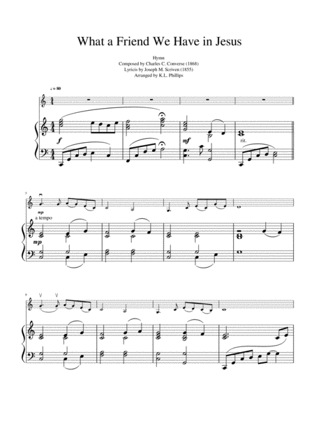 What A Friend We Have In Jesus Violin Solo With Piano Accompaniment Page 2