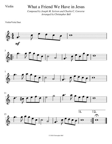 What A Friend We Have In Jesus Violin Viola Duet Page 2