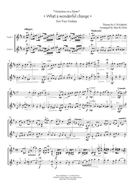 What A Wonderful Change For Violin Duet Page 2
