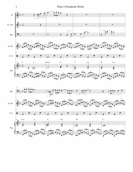 What A Wonderful World Duet For Flute Oboe And Bassoon Page 2