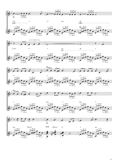 What A Wonderful World Duet Guitar Score Page 2