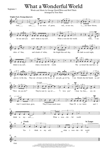 What A Wonderful World Female Ssa Choir Page 2