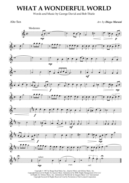 What A Wonderful World For Saxophone Quartet Page 2