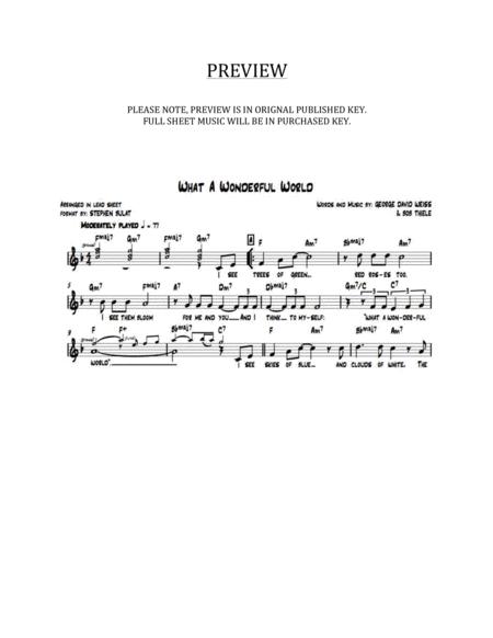 What A Wonderful World Louis Armstrong Bandeader Gig Pack Lead Sheet For C Bb Eb Instruments Page 2