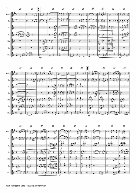 What A Wonderful World Louis Armstrong Clarinet Quintet Page 2
