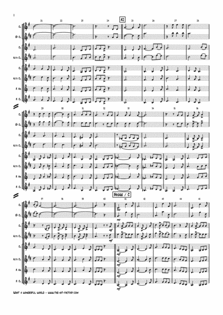 What A Wonderful World Louis Armstrong Clarinet Trio Page 2