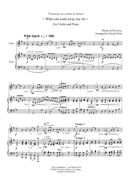 What Can Wash Away My Sin For Violin And Piano Page 2