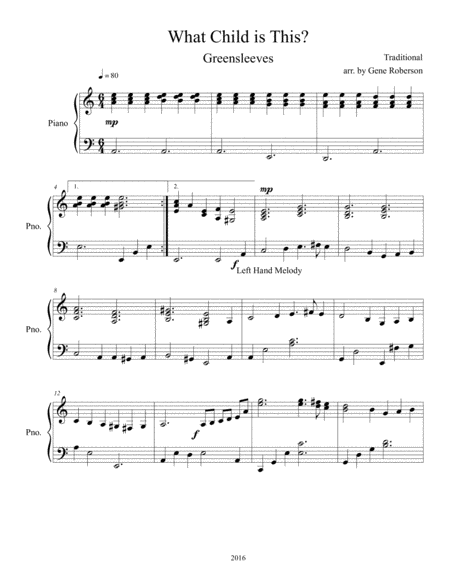 What Child Is This Easy Piano Entry Contest 2016 Page 2