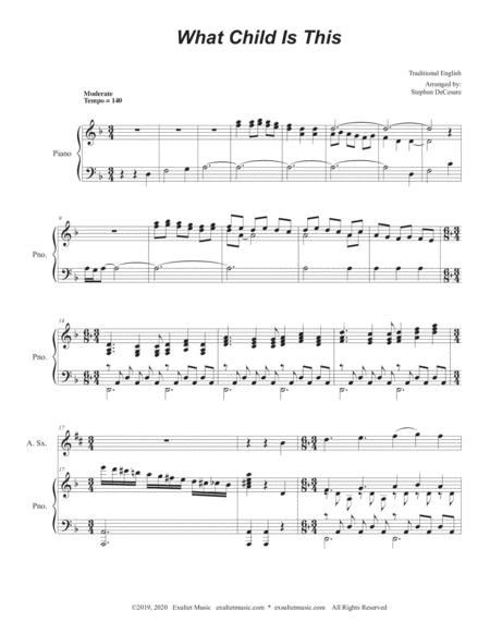 What Child Is This For Alto Saxophone And Piano Page 2