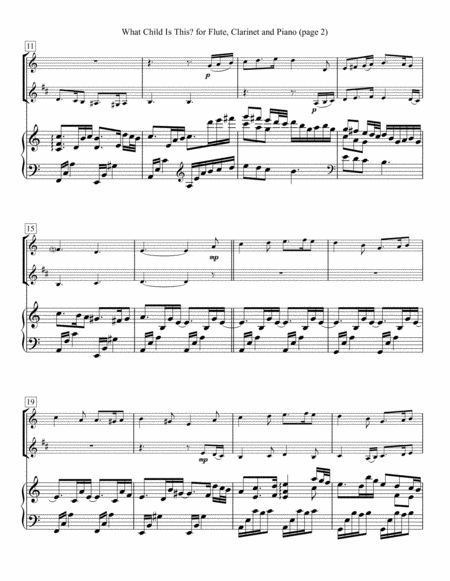 What Child Is This For Flute Clarinet And Piano Page 2