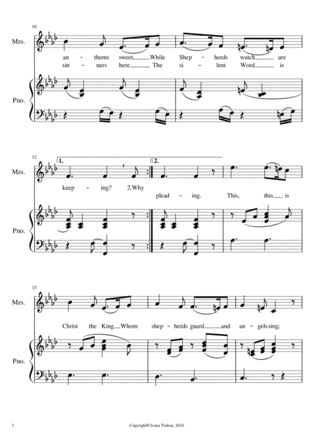 What Child Is This For Mezzosoprano Solo Or Choir Unisono And Piano F Minor G Minor Page 2