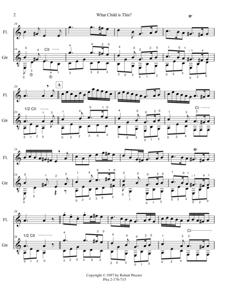 What Child Is This Greensleeves Duet For Flute And Guitar Page 2