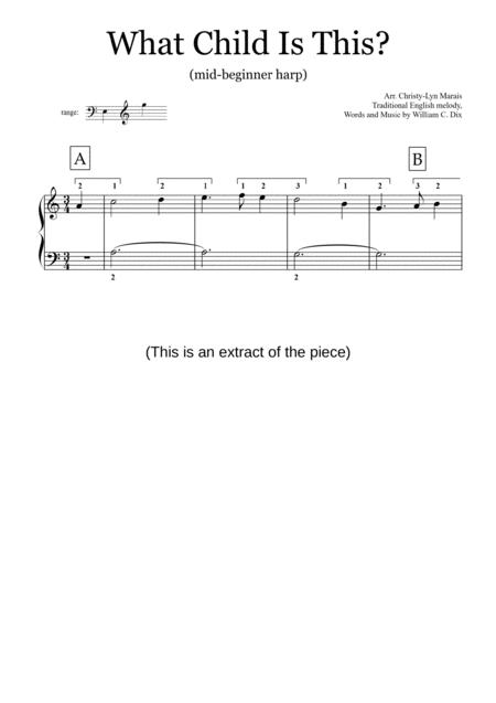 What Child Is This Mid Beginner Harp Page 2