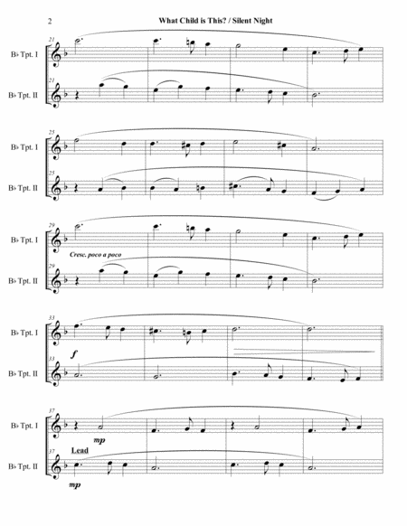 What Child Is This Silent Night 2016 Holiday Contest Entry Trumpet Duet Page 2