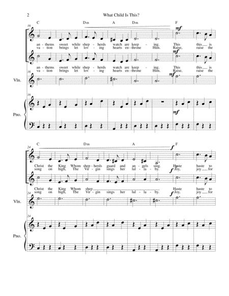 What Child Is This Vocal Duet Violin And Piano Page 2