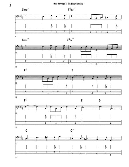 What Happened To The World That Day Bass Guitar Tab Page 2