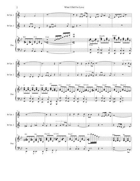 What I Did For Love Duet For Bb Trumpet Page 2