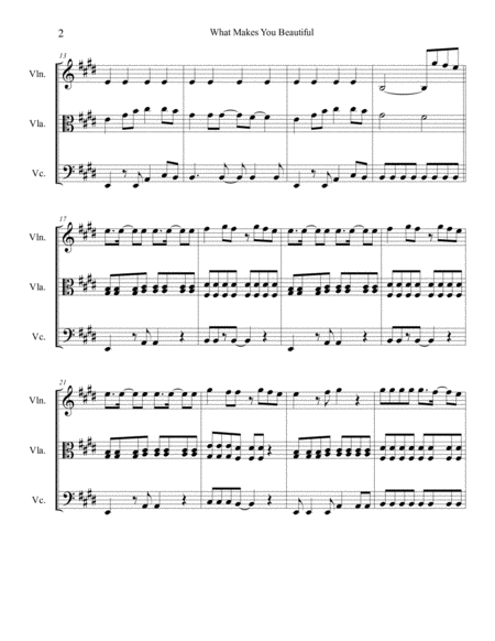 What Makes You Beautiful Arranged For String Trio Page 2