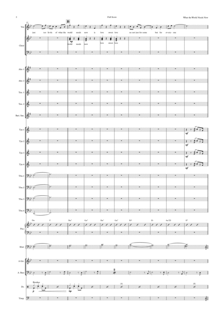 What The World Needs Now Is Love Vocal With Choir Big Band Key G Minor Page 2