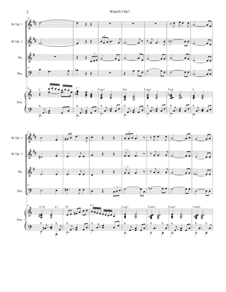 What Will I Do For Brass Quartet And Piano Page 2