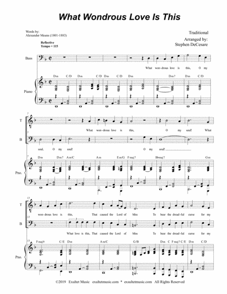 What Wondrous Love Duet For Tenor And Bass Solo Page 2