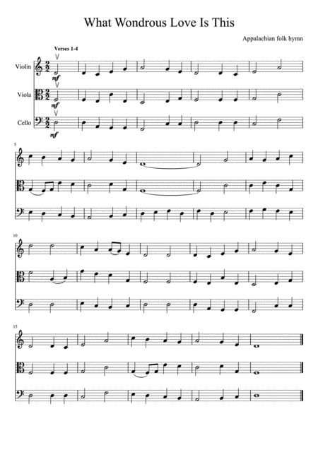 What Wondrous Love Is This String Trio Page 2