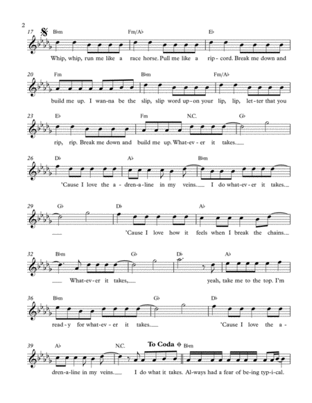 Whatever It Takes Lead Sheet Page 2