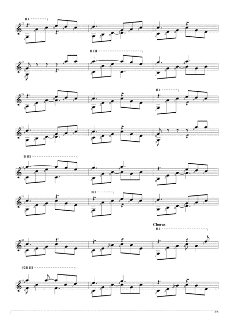 When A Man Loves A Woman Solo Guitar Score Page 2