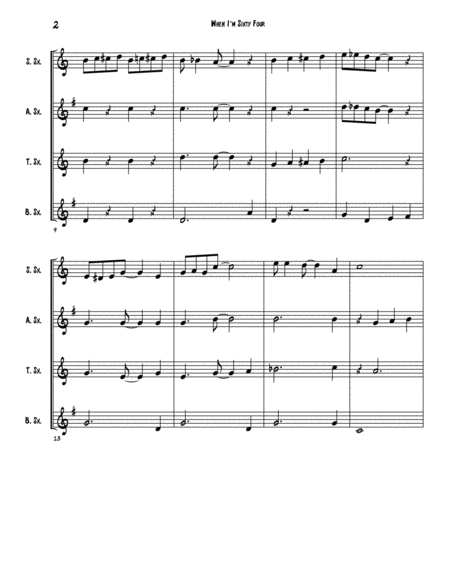 When I M Sixty Four Satb Saxophone Quartet Page 2