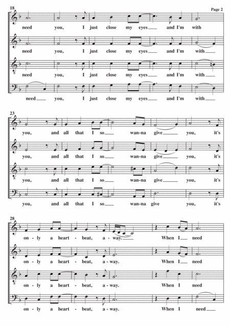 When I Need You A Cappella Page 2