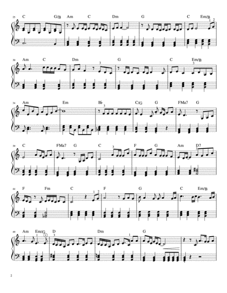 When I Was Your Man Easy Piano Page 2