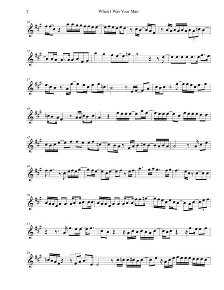 When I Was Your Man Original Key Alto Sax Page 2