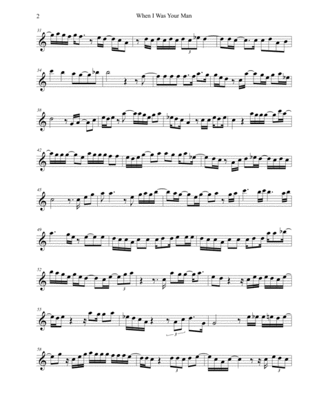 When I Was Your Man Original Key Flute Page 2