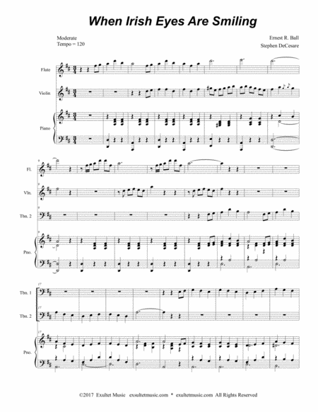 When Irish Eyes Are Smiling Trombone Duet Page 2