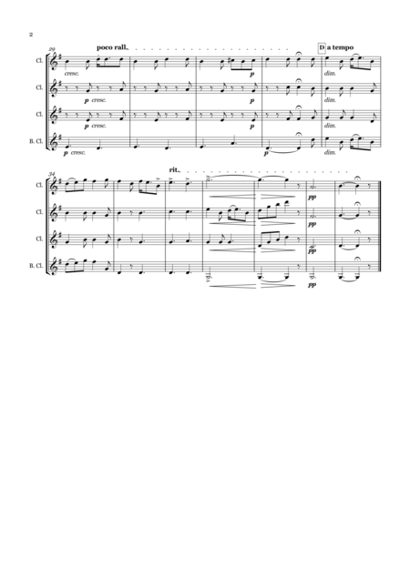 When Spring Comes Calling For Clarinet Quartet Page 2