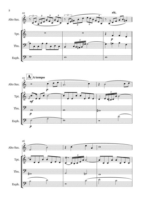 Where Do I Begin Love Story Alto Saxophone Trumpet Trombone And Euphonium Page 2